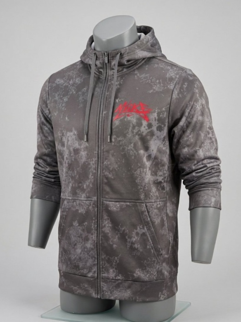 Nike Men’s Black Therma-Fit Story Pack Full Zip Training Hoodie Cave Stone XXL